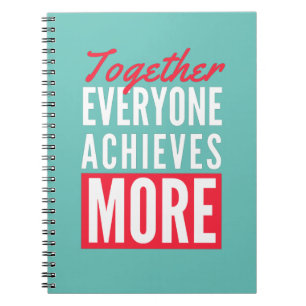 Caderno Espiral Together Everyone Achieves More Teamwork Office