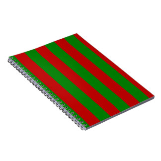 Caderno Espiral Toksie Turbie Natal Verde Listras Vermelhas