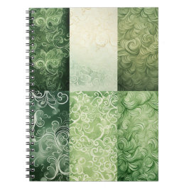 CADERNO ESPIRAL TOM VERDE CLARO TEMA CÉLTICO IRLANDÊS