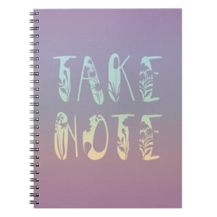 Caderno Espiral "Toma nota" Arco-Íris Púrpura Pastel