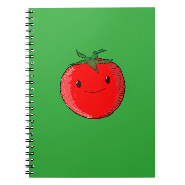 Caderno Espiral Tomate de Cartoon (Frente)