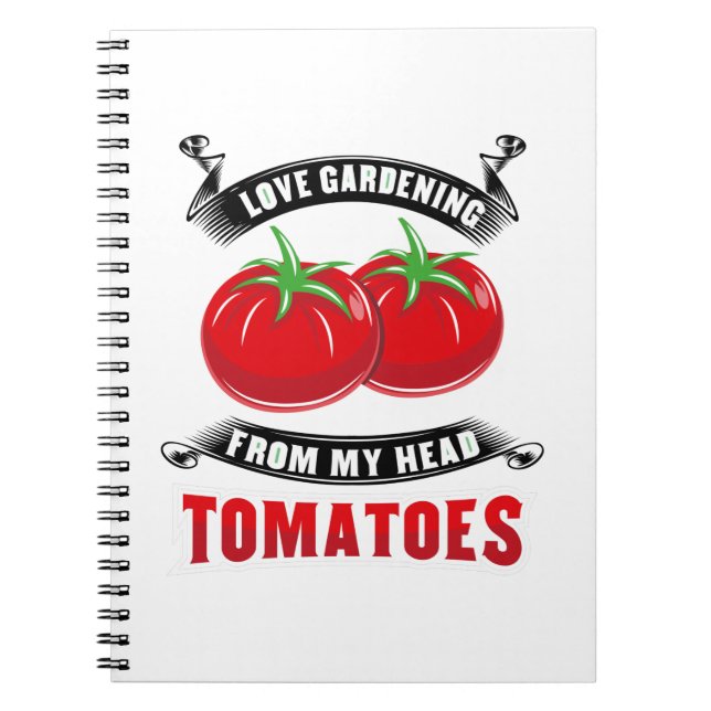 Caderno Espiral Tomate de jardinagem Tomatohead (Frente)