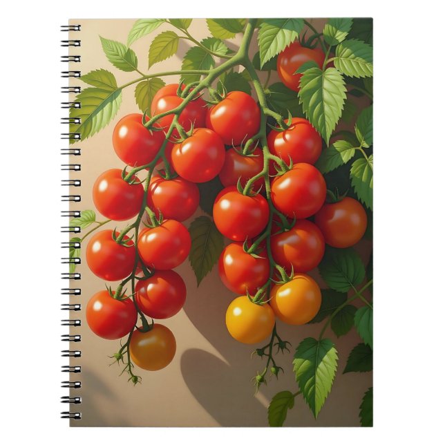 Caderno Espiral Tomato Plant Gardening Themed Summer Vibes (Frente)