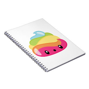 Caderno Espiral Tombadilho do arco-íris de Emoji!