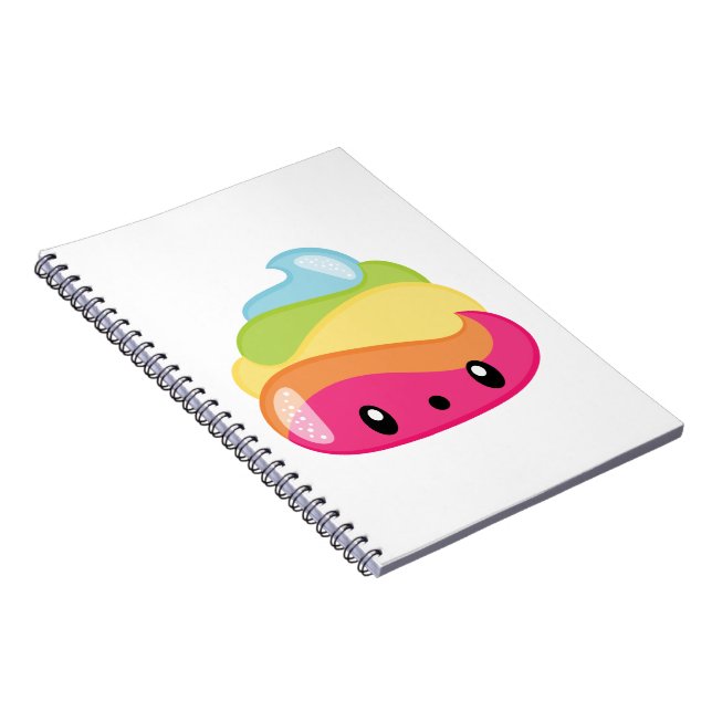 Caderno Espiral Tombadilho do arco-íris de Emoji! (Lado Direito)