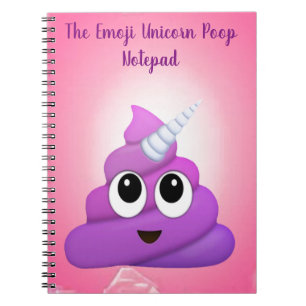 Caderno Espiral Tombadilho mágico personalizado Emoji do unicórnio