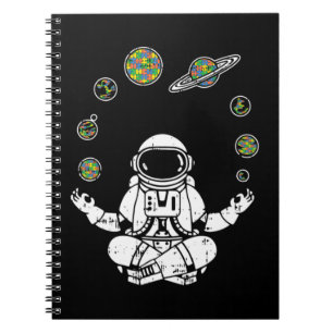 Caderno Espiral Tome esta camisa de yoga astronauta como aniversár
