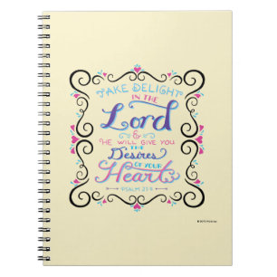 Caderno Espiral Tome o prazer no senhor