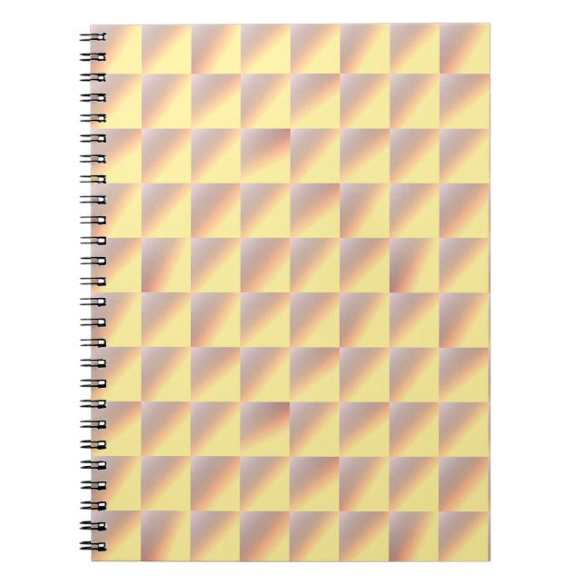 Caderno Espiral Tone-on-tone squares. (Frente)