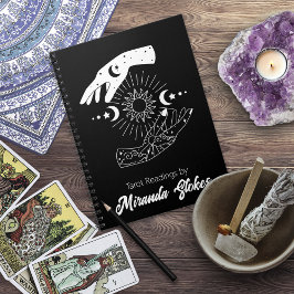 Caderno Espiral Toque Celestial Sol e Lua Tendas Preto