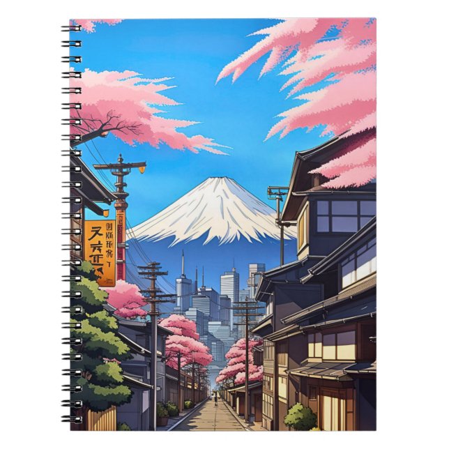 Caderno Espiral Tóquio Mt Fuji (Frente)