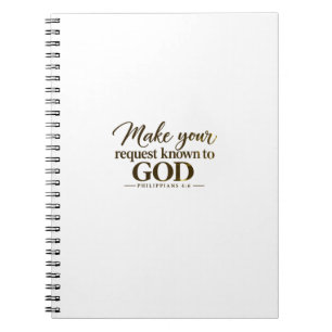 Caderno Espiral Torne conhecida a Deus a sua solicitação