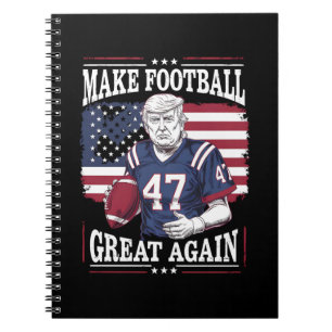 Caderno Espiral Torne o Futebol Grande Novamente Bandeira Vintage 