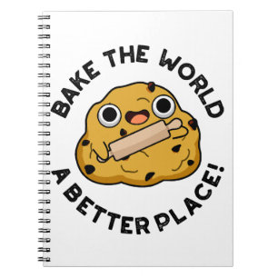 Caderno Espiral Torne O Mundo Um Lugar Melhor Cute Pun De Padaria
