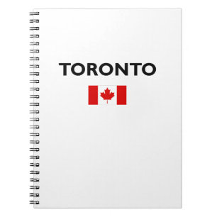 Caderno Espiral Toronto Canadá Flag Light-Color