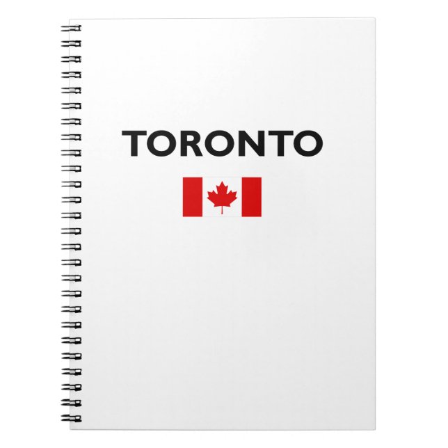 Caderno Espiral Toronto Canadá Flag Light-Color (Frente)