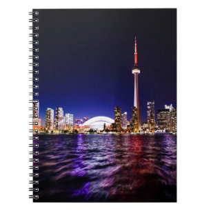 Caderno Espiral Toronto Skyline à Noite