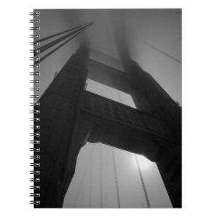 Caderno Espiral Torre da ponte de ouro em Nevoeiro - São Francisco