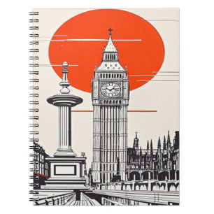 Caderno Espiral torre de relógio