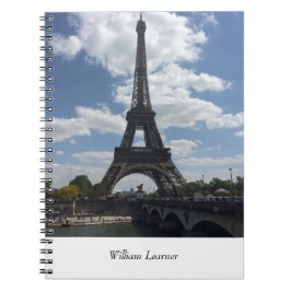 Caderno Espiral Torre Eiffel Paris Diário Pessoal
