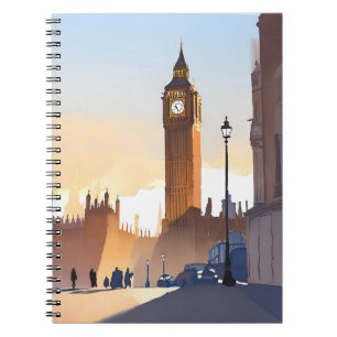 Caderno Espiral Torre Elizabeth Big Ben Londres Inglaterra Reino