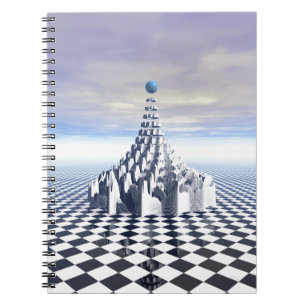 Caderno Espiral Torre Fractal Surreal