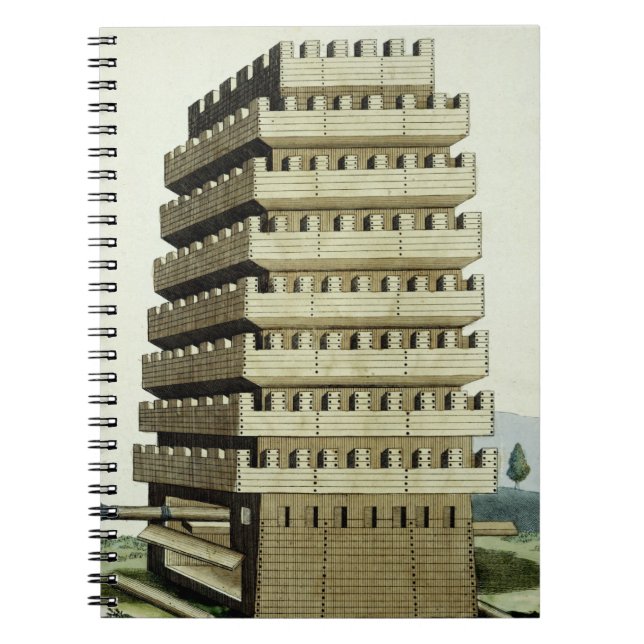 Caderno Espiral Torre móvel com galerias exteriores e um additio (Frente)