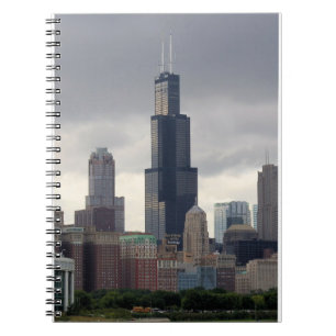Caderno Espiral Torre Willis - Chicago - Cidade Windy - Notebook