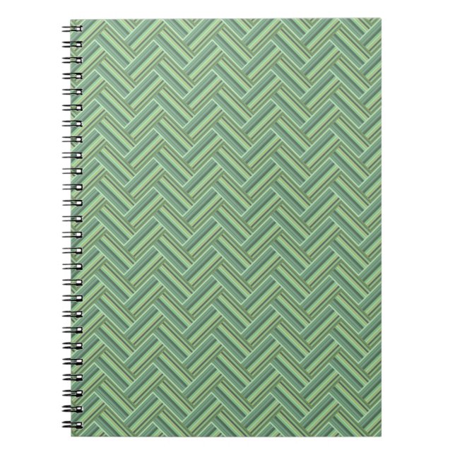 Caderno Espiral Torres de verde-oliva, tecelagem dupla (Frente)