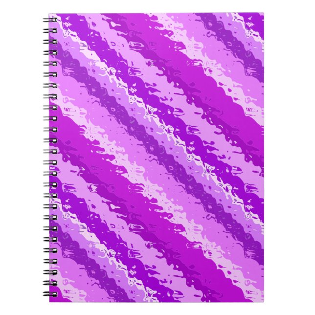 Caderno Espiral Torres de vidro - tons roxos de ametista (Frente)