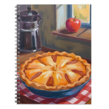 Torta de Maçã de Outono Ação de Graças Aquarela