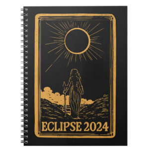 Caderno Espiral Total Solar Eclipse EUA 8 de abril de 2024 Celesti