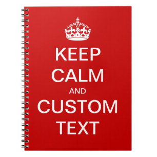 Caderno Espiral Totalmente personalizado Mantenha a calma e person