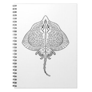 Caderno Espiral Totem inspirado da arraia-lixa