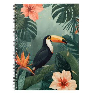 Caderno Espiral Toucan Muse Tropical Botanical Notebook