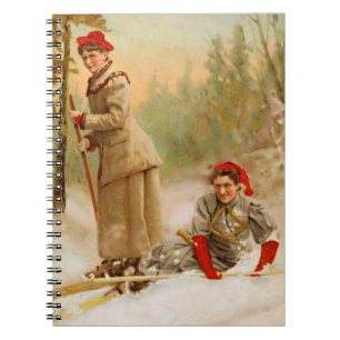 Caderno Espiral Tour de Esqui de Inverno Vintage
