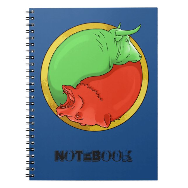 Caderno Espiral touro e urso (Frente)