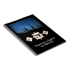 Caderno Espiral Touro Longhorn Negro Touro Crânio Silhueta Monogra