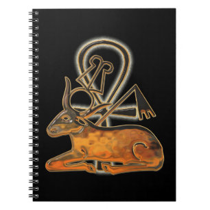 Caderno Espiral Touro Sagrado Egípcio 3D