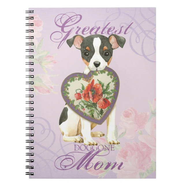 Caderno Espiral Toy Fox Terrier Heart Mãe (Frente)