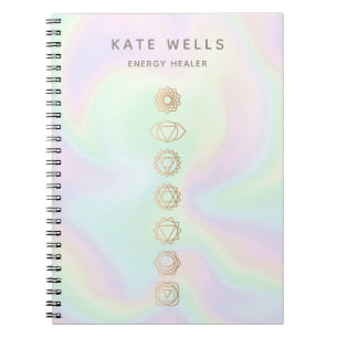 Caderno Espiral Trabalhador espiritual de energia Holográfico Chak