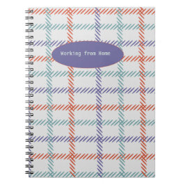 Caderno Espiral Trabalhando a partir do notebook doméstico