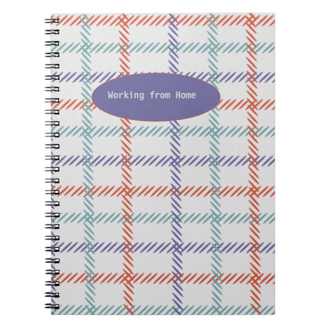 Caderno Espiral Trabalhando a partir do notebook doméstico (Frente)