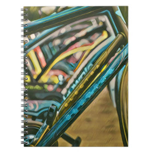 Caderno Espiral Trabalho de arte Bikes