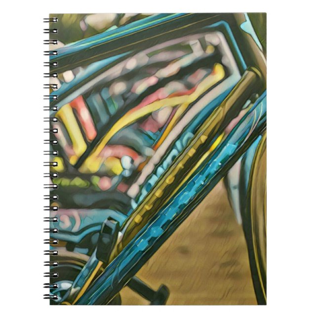 Caderno Espiral Trabalho de arte Bikes (Frente)