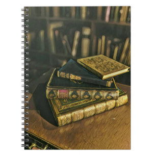 Caderno Espiral Trabalho de arte de amante de livros
