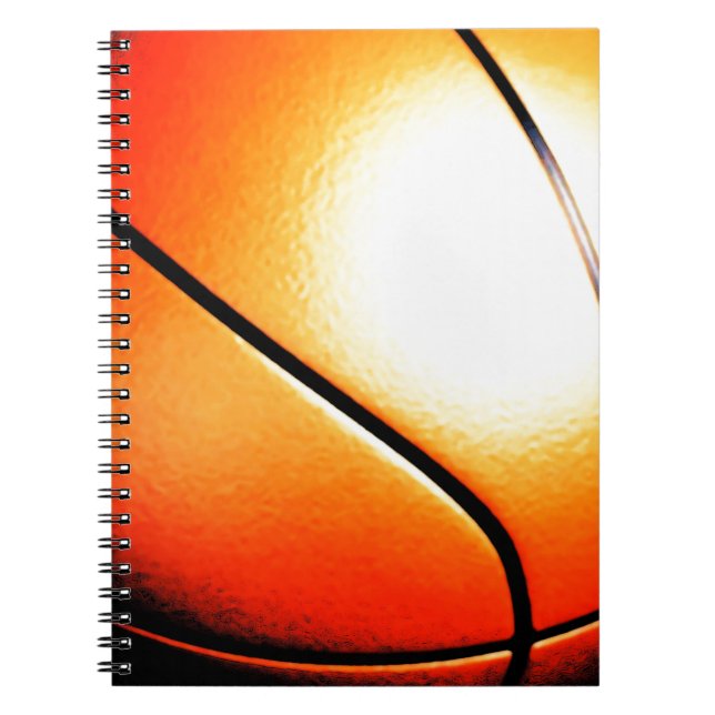 Caderno Espiral Trabalho de arte de basquetebol (Frente)