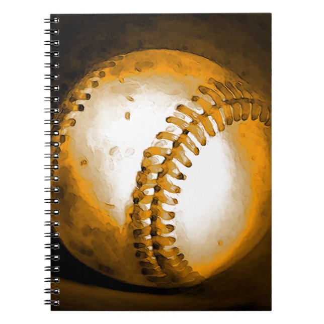 Caderno Espiral Trabalho de arte de beisebol (Frente)