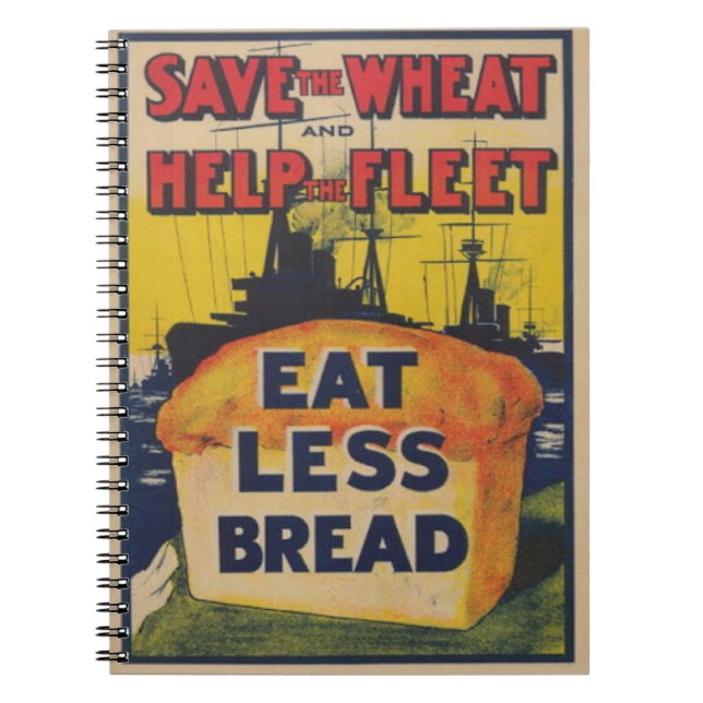 Caderno Espiral trabalho de arte de propaganda da Primeira Guerra  (Frente)