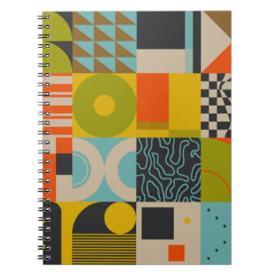Caderno Espiral Trabalho de arte de símbolos de abstrato